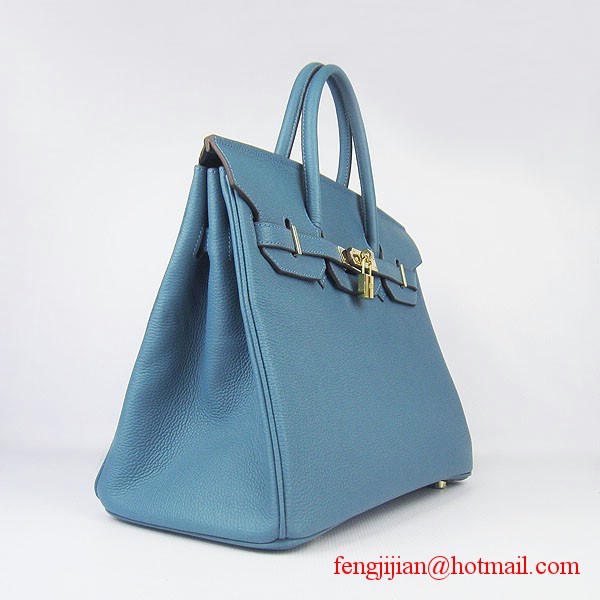 Hermes Birkin 35cm Tendon Veins Leather Bag Blue Gold Hardware Hermes Birkin 35cm Tendon Veins Leather Bag Blue Gold Hardware